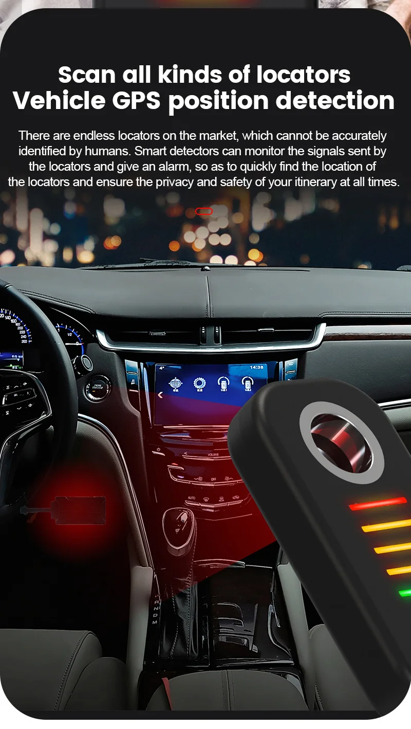 Signal Detector Anti Tracking Eavesdropping Stealing Anti Candid Hidden Pinhole Infrared Camera Car Positioning Long Distance F8