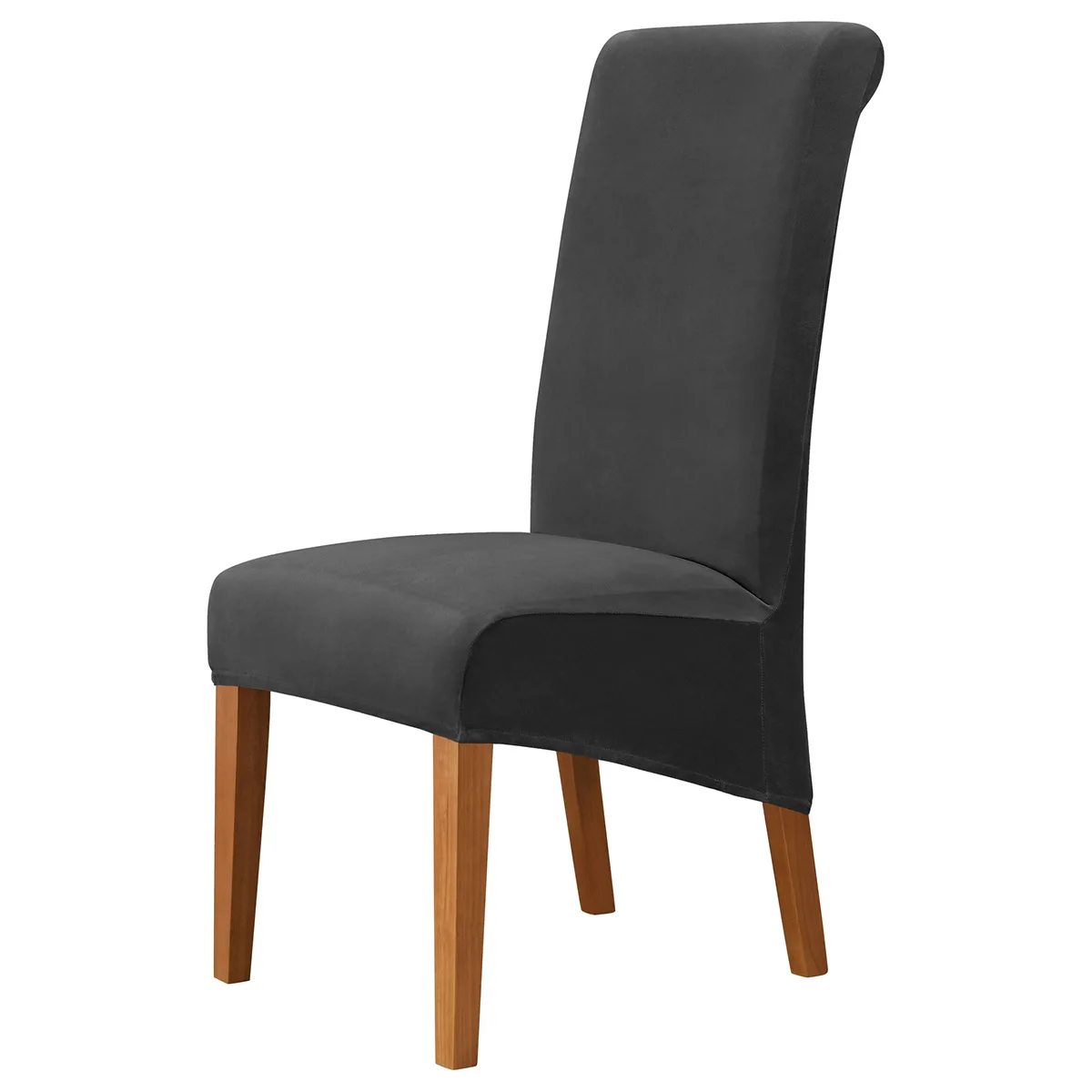 Sedia LAVA - velluto beige / gambe color legno x 1