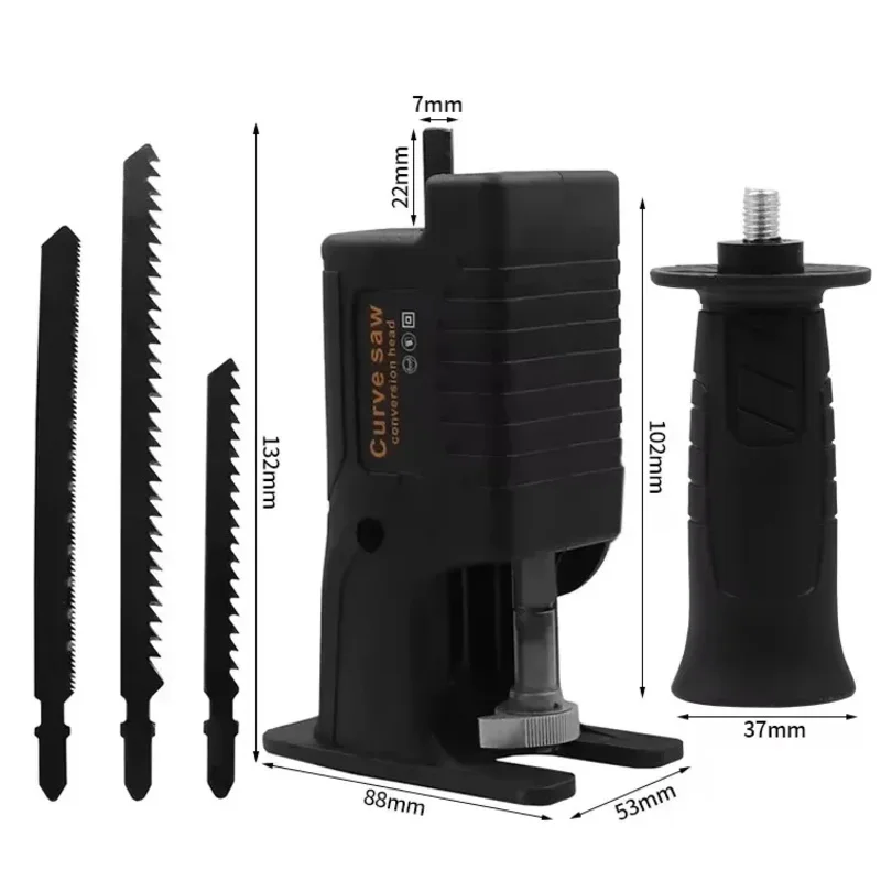 2026 Reciprocating Saw Adapter Electric Drill To Electric Saw for Wood Metal Cutting Tool with Saw Blade for Wood Metal Cutting