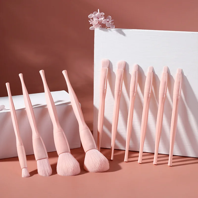 Candy Color Makeup Brushes Set Powder Foundation Eyebrow Eyeshadow Blush Make Up Tools Kit Foundation Brush Set 10 pcs