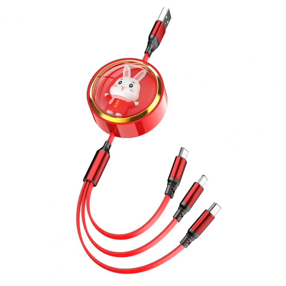 

Data Line Stable Three Connector Safe 3-in-1 Type-C Mobile Phone Data Line