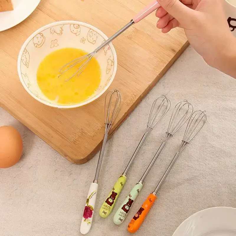 Description Picture 3 of itemEgg Beater Mini Stainless Steel Balloon Wire Whisk Manual Hand Mixer Milk Cream Butter Whisk Mixer Kitchen Egg Tools