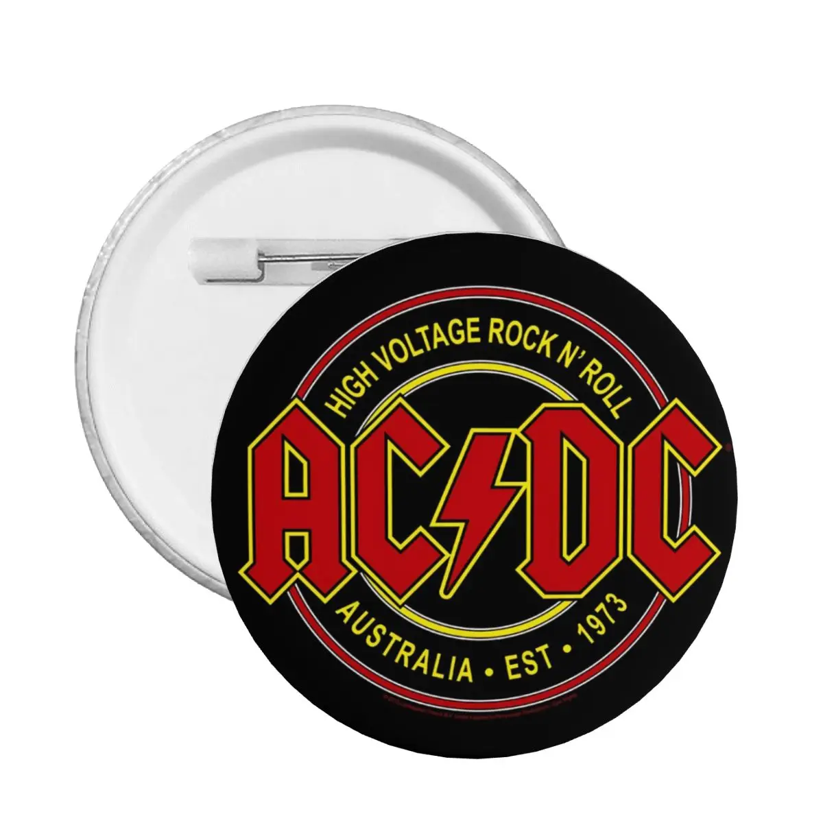 

Australian Heavy Metal Music Soft Button Pin Custom Novelty AC DC Rock And Roll Band Pinback Badges Brooches Boyfriend Gift