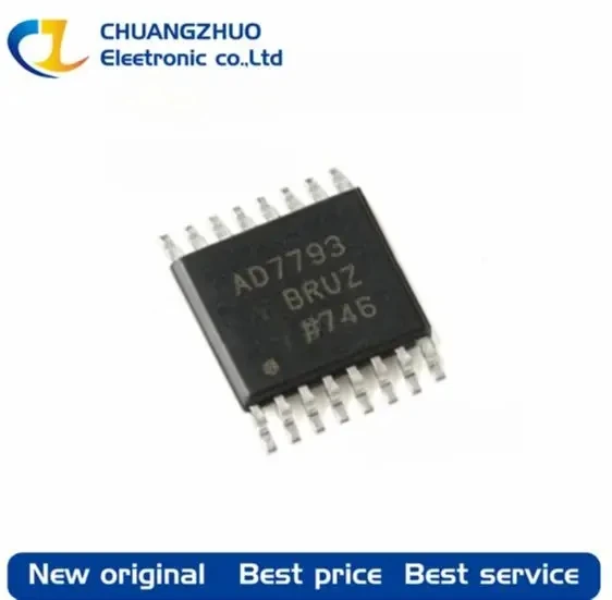 

1Pcs New original AD7793BRUZ-REEL AD7793BRUZ AD7793 24Bit 2.7V~5.25V 470Hz TSSOP-16 Analog To Digital Converters