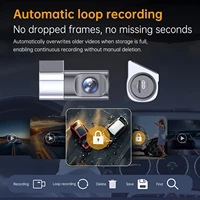 Caméra embarquée 1080P nouvelle caméra embarquée WiFi enregistreur de conduite enregistreur vidéo intelligent pour voiture contrôle par application de voiture 360 °   Vision nocturne rotative pour tous 6