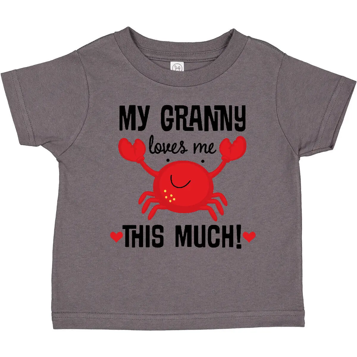 Inktastic Granny Loves Me Bolter Toddler T Shirt Childs Pronie Kid Maniche Lunghe O Corte