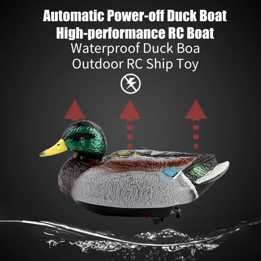 Double Propeller Duck Boat Dual-propeller Remote Control Duck Boat for Toddlers Waterproof Rc Ship Toy for Outdoor Pool Boys