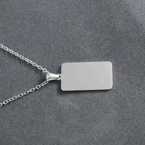 30pcs 16.5x28mm Mirror Polished Stainless Steel Necklace Blank Bar Tag Charm Stamping Pendant Necklace for Jewelry Gift Necklace - Image 5