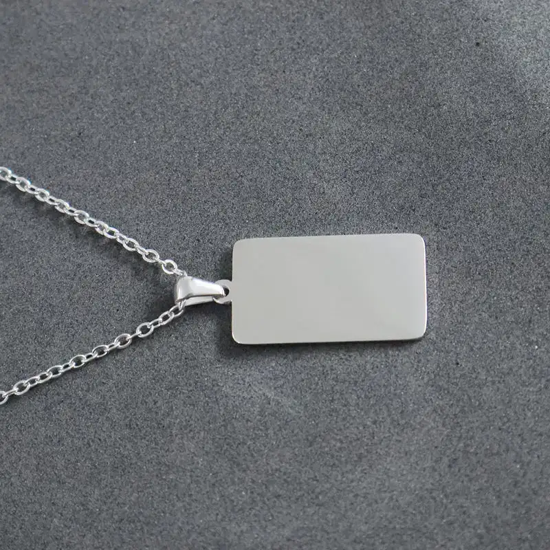 30pcs 16.5x28mm Mirror Polished Stainless Steel Necklace Blank Bar Tag Charm Stamping Pendant Necklace for Jewelry Gift Necklace - Image 5