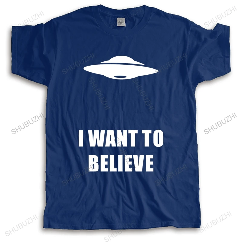 Uomo In Cotone T-Line X-Files I Want To Believe T-Shirt Uomo T-Shirt Deviante Stampa T-Shirt Da Uomo Manica Corta Nuove T-Shirt