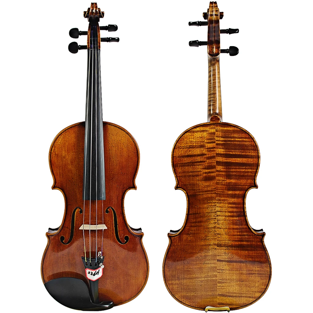 Violin 4/4 Antonio Stradivarius 1715 100% Handmade Oil Varnish With Carbon Fiber Bow And Foam Case FPVN02