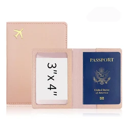 Customized Gold Airplane Passport Holder with Personal Initials - Personalized Travel Accessory and Wedding Gift (Pink 2)