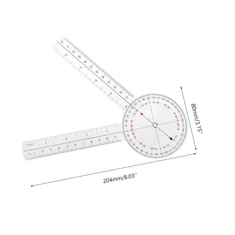 13inch 33cm Goniometer Medical Joint Ruler Calibrated Orthopedics Angle Rule Spinal Finger Angle Ruler Protractor digital angle protractor angle measuring tool angle protractor