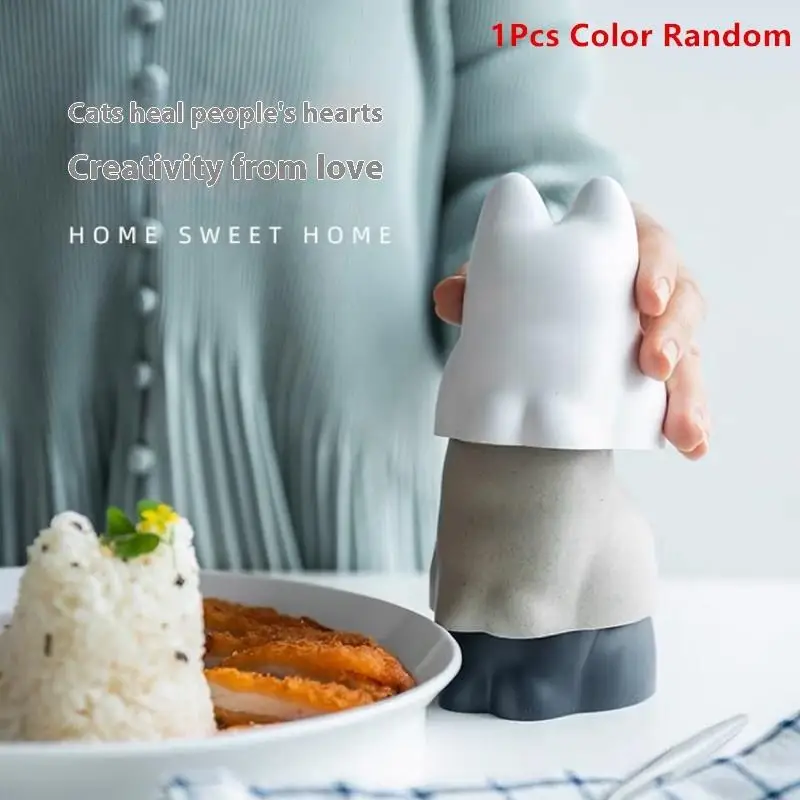 C 1pc 고양이 모양 주먹밥 금형 홈 주방 음식기구 주방용 스시 프레스 편리한 일본 DIY 도시락 액세서리