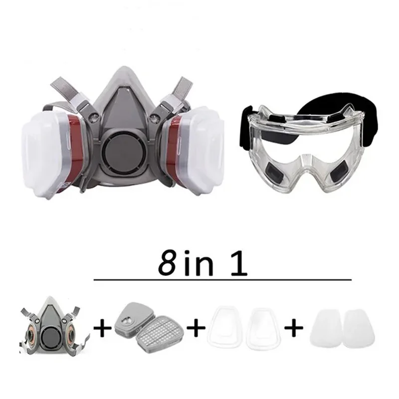 قناع الوجه الواقي من الغاز القابل لإعادة الاستخدام...