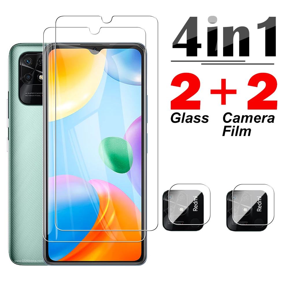 

4 в 1 закаленное стекло и защитная пленка для телефонов Xiaomi 12C 11A 10C 10A