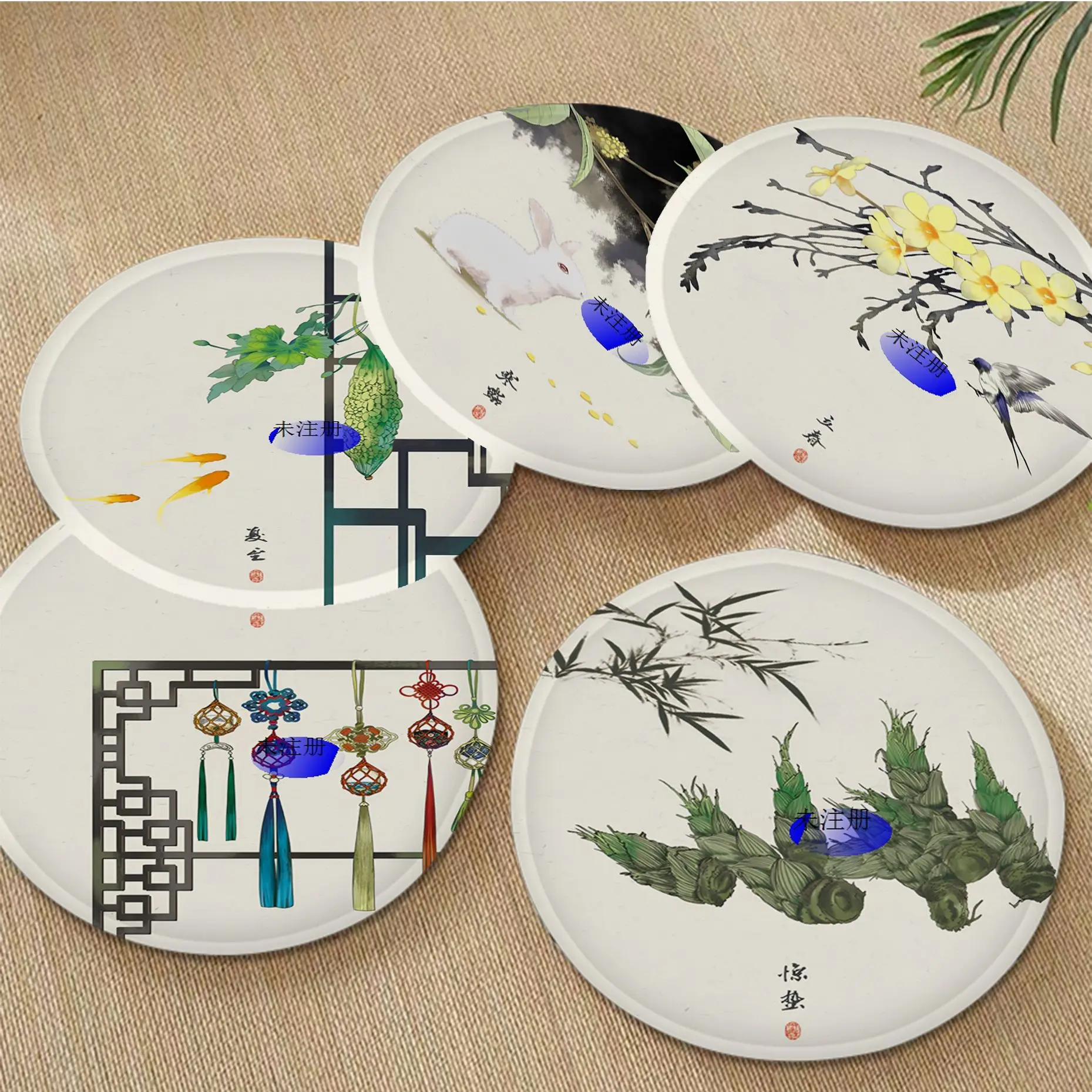 

China Style Four Seasons Seat Cushion Office Dining Stool Pad Sponge Sofa Mat Non-Slip Sofa Decor Tatami