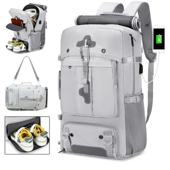 Waterproof travel backpack for men & women-outdoor hiking & camping backpack with shoe compartment