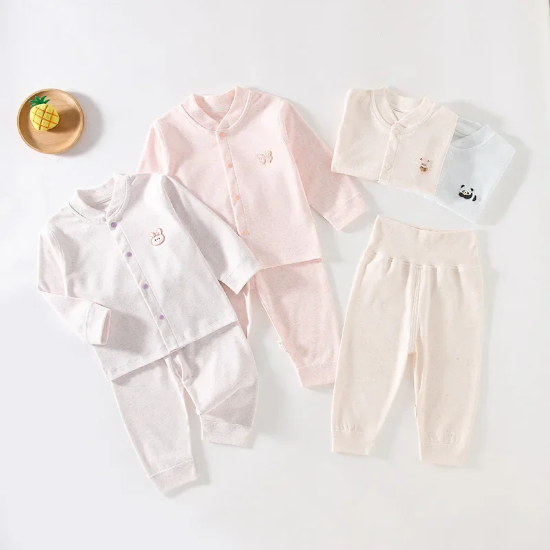 Baby Kleidung Hohe Taille Bauch Schutz Hosen Herbst Frühling Bequeme Baumwolle Leggings Jungen Mädchen kinder Warme Pyjamas – Detail 2