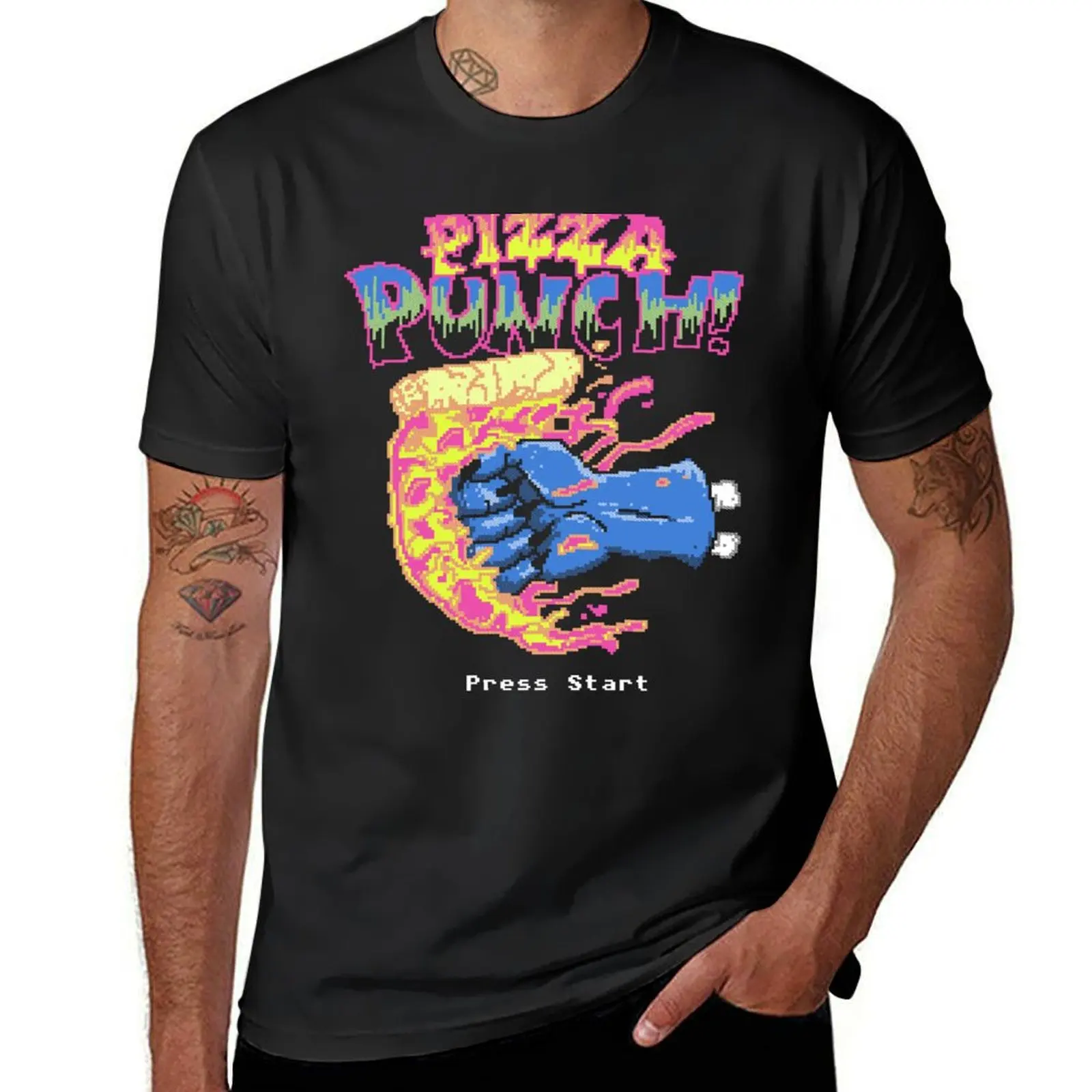 

Pizza Punch T-Shirt quick drying funnys mens big and tall t shirts