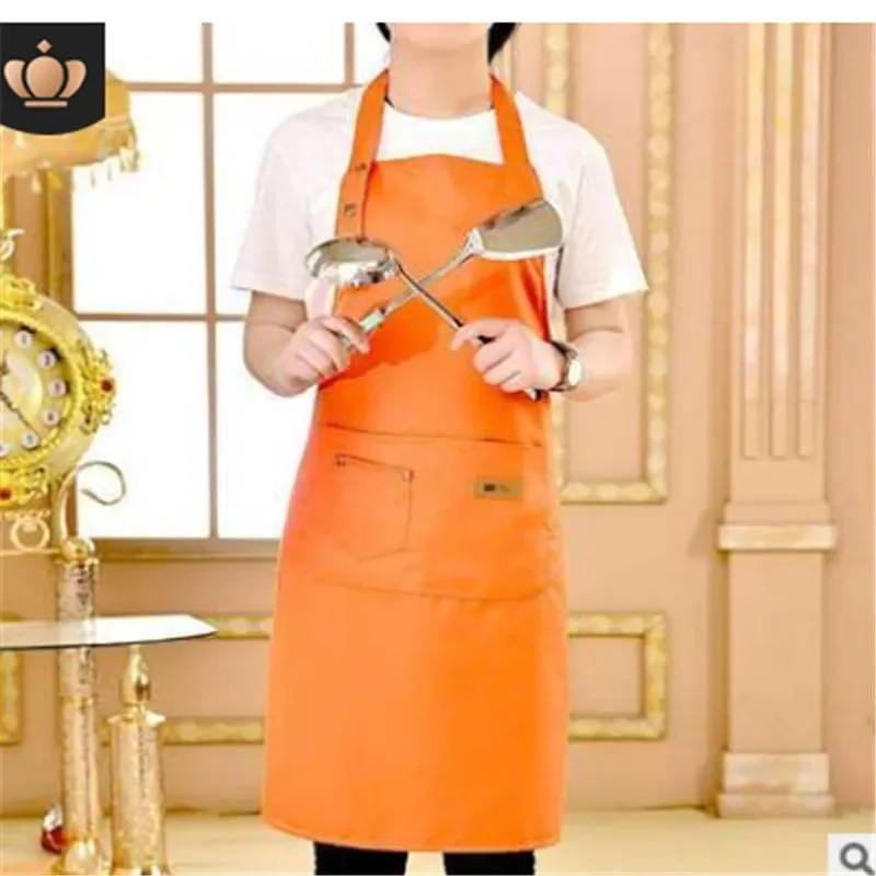 Delantal Para Mujer Con Grandes Bolsillos - Algodón Y Lino, Diseño Sin Lazos, Fácil De Poner