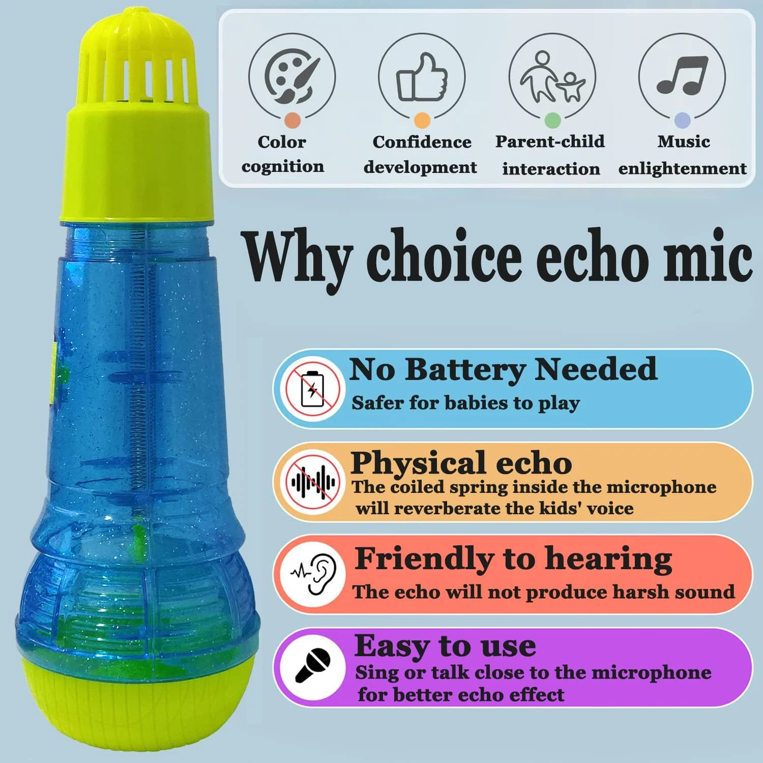 Large echo microphone for children's singing karaoke microphone, new and unique toy for parent-child interaction 5