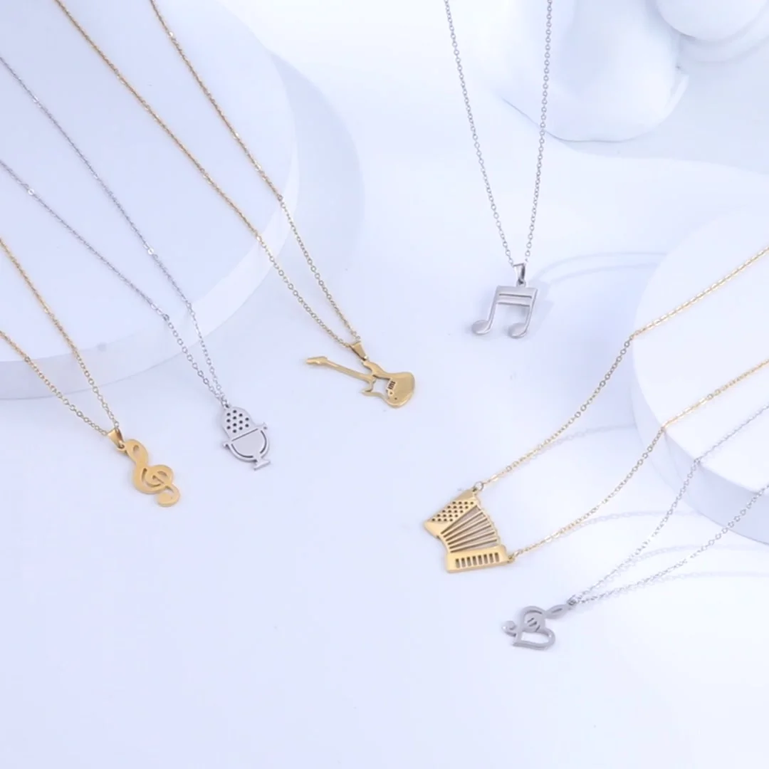 Collana Con Chiave Di Violino - Bijou Musical élégant - Collier Violon Pour Amoureux De La Musique