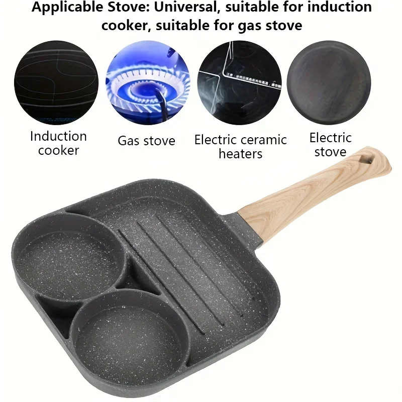 Kitchen Egg Frying Pan Nonstick Pancake Pans 3/4-Cups Cookware Pancake Pan Egg Suitable for Gas Stove Induction Cooker 1 Pcs