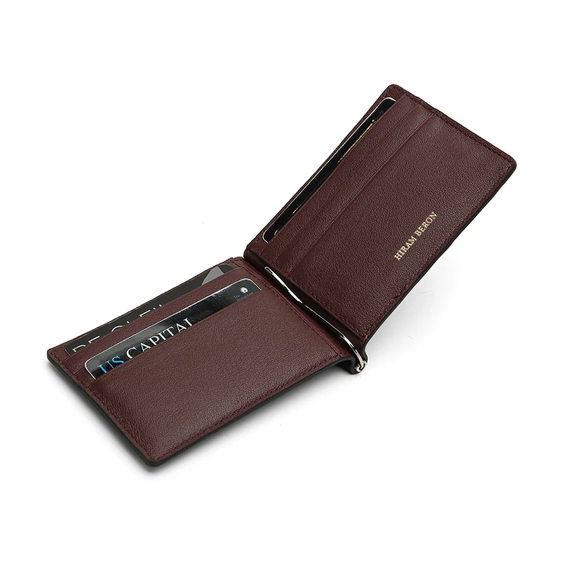 Luxury Leather Money Clip Wallets for Men Card Case Gift for Boyfriend Friend Husband Father Drosphip and Wholesale 4