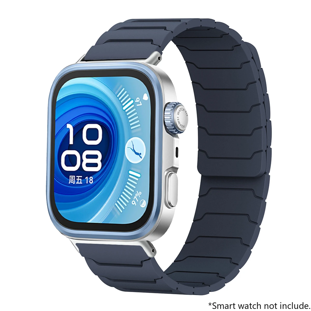 Magnetic Loop Silicone Sport Band Replacement Watch Strap