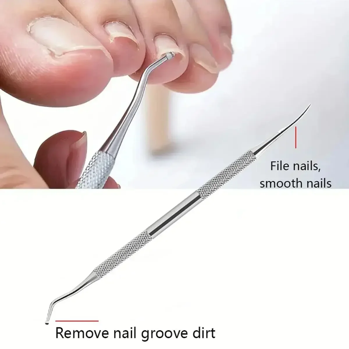 Double-ended Stainless Steel Remover Manicure Sticks Tool