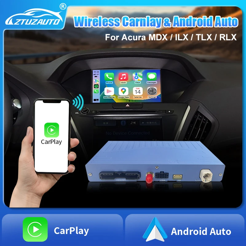 Car Ai Box Wireless Carplay Android Auto For Acura YD3 MDX TLX ILX
