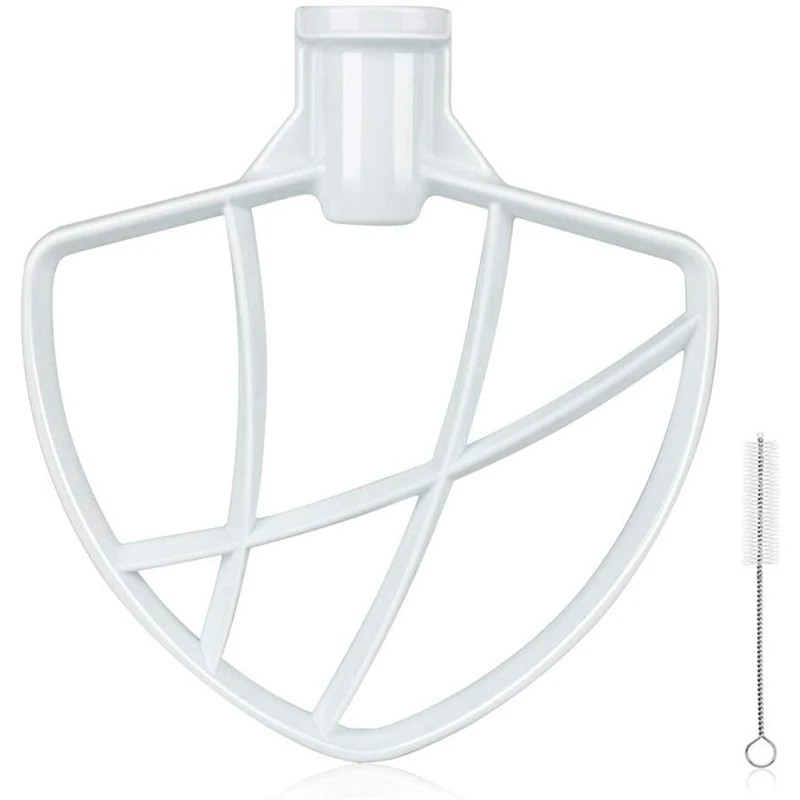 Flex Edge Beater for Kitchenaid Mixer,5.5Qt 6Qt Flex Edge Beater with Brush,Flex Edge Beater for