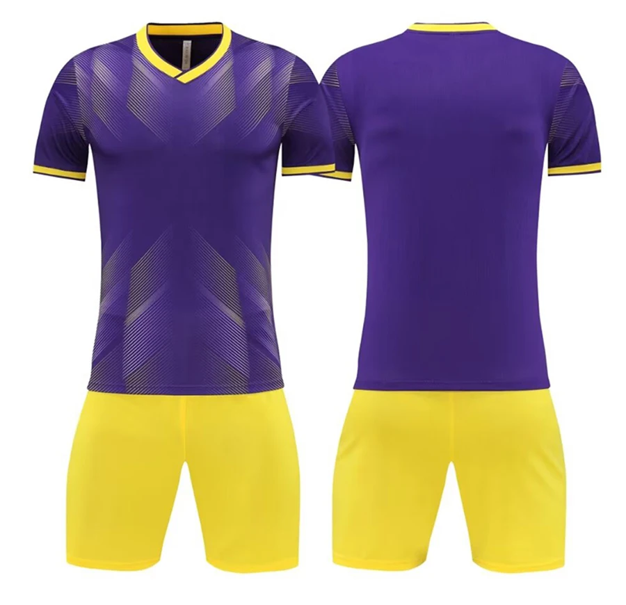 men short sleeve red soccer jersey set purple adult football uniform boy blue kids soccer shirt name DIY number