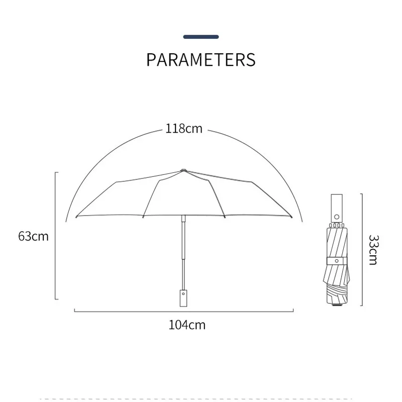 Folding Umbrella 10 Bones Large Windproof Automatic Reverse Folding UV Umbrella For Men Women