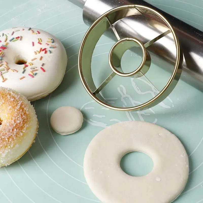 1PC Round Stainless Steel Donut Special Cutting Mold for Household Baking Mousse Ring Underwire Cookie Pressing Film