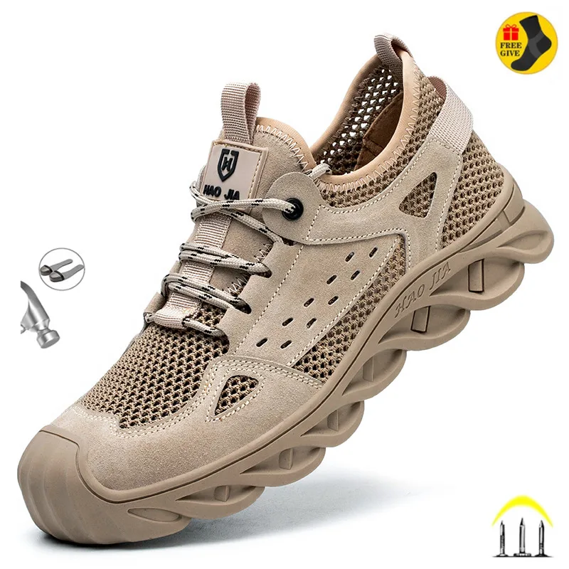 Breathable Summer Safety Work Shoes For Men Insula...