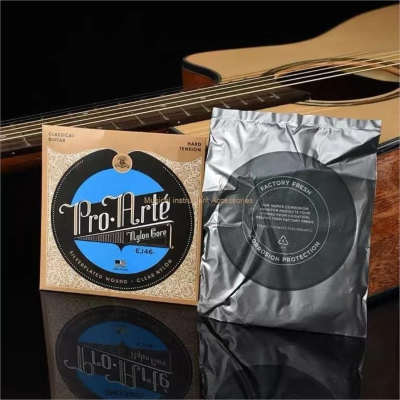 Guitar Strings EJ46 Classical Nylon Guitar Strings Silver Plated Wound Nylon Core Hard Tension Rich In Tone Music Lovers' First Choice