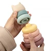 7pcs/set Baby Toy Building Blocks Silicone Stacking Blocks Round Shape Silicone Construction Toy Rubber Teethers Montessori Toy 6
