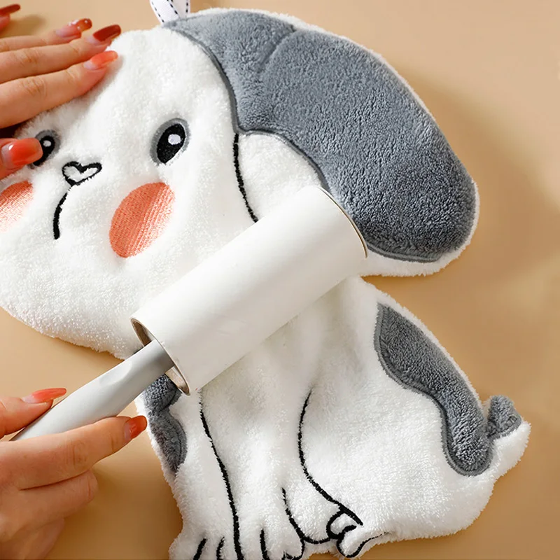 Cartoon Animal Shape Wipe Hand Towel for Kids Coral Velvet Kitchen Bathroom Absorbent Cleaning Dishcloth Towels microfiber towel,hand towel,microfiber hand towel