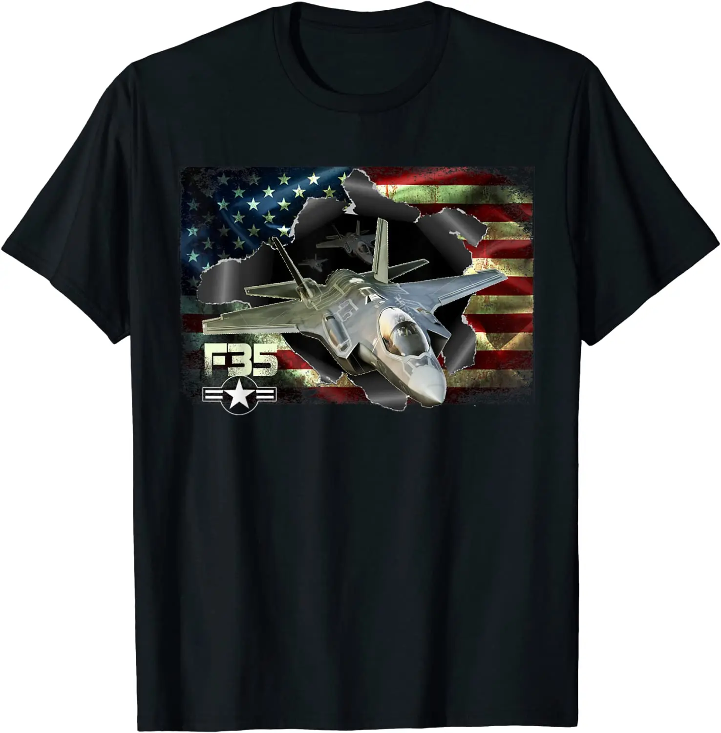 

F-35 Lightning Air Force Military Veteran Pride US Flag-USAF Men T-Shirt Short Sleeve Casual 100% Cotton O-Neck Summer Shirt