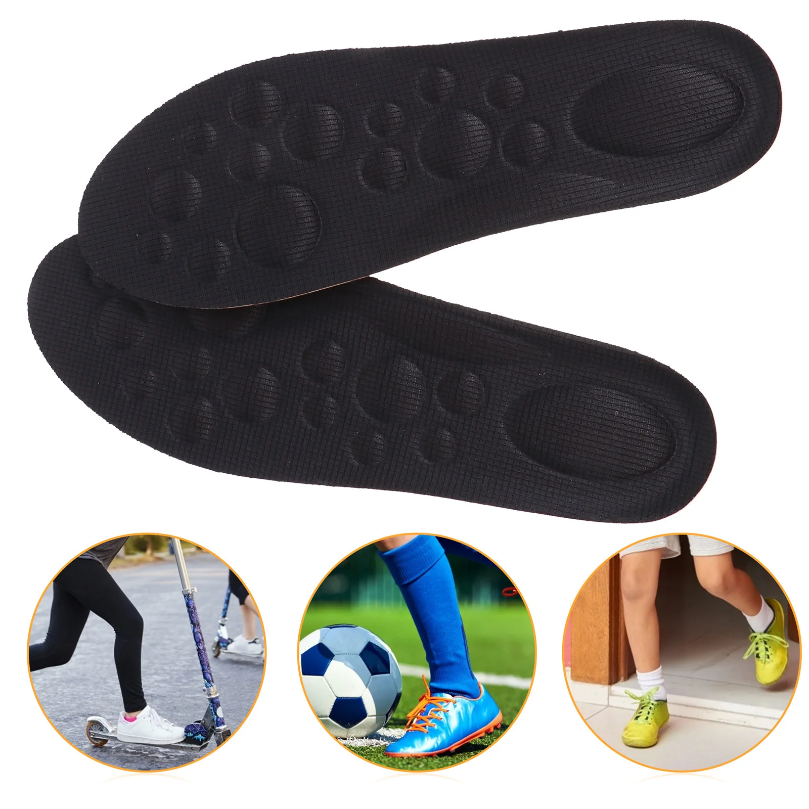 2 Pairs Massage Insole Child Foot Pad Shoes Insoles Lightweight Foam Kid Arch Support 2 pcs rubber band plane foam planes for kids airplane toys glider models mini plaything plastic assemble aircraft child powered