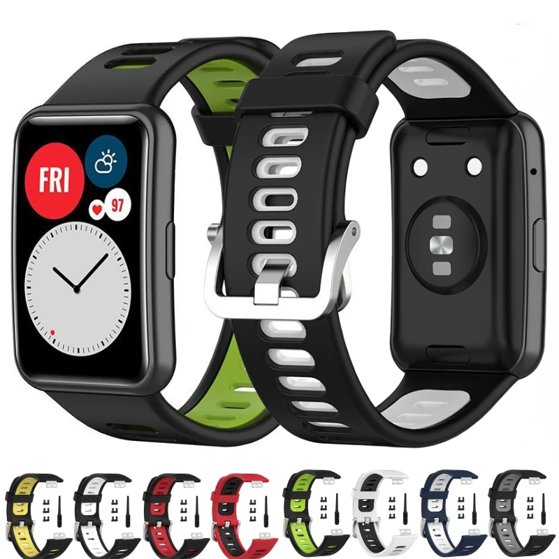 

New Silicone Strap for Huawei Watch Fit Original Smartwatch Replacement Wristband Belt for Huawei Watch Fit Correa Accessories