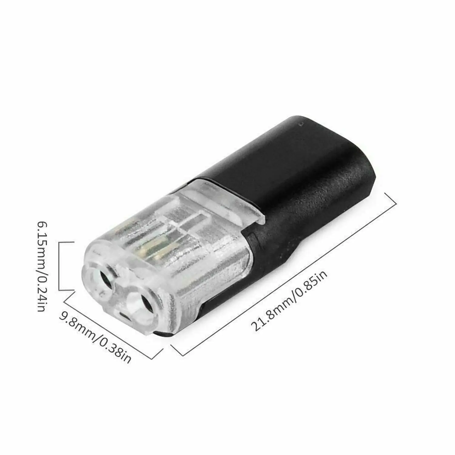 Dual Wire Locking Plug Connector for Low Voltage Applications, Ideal for LED Light Strips