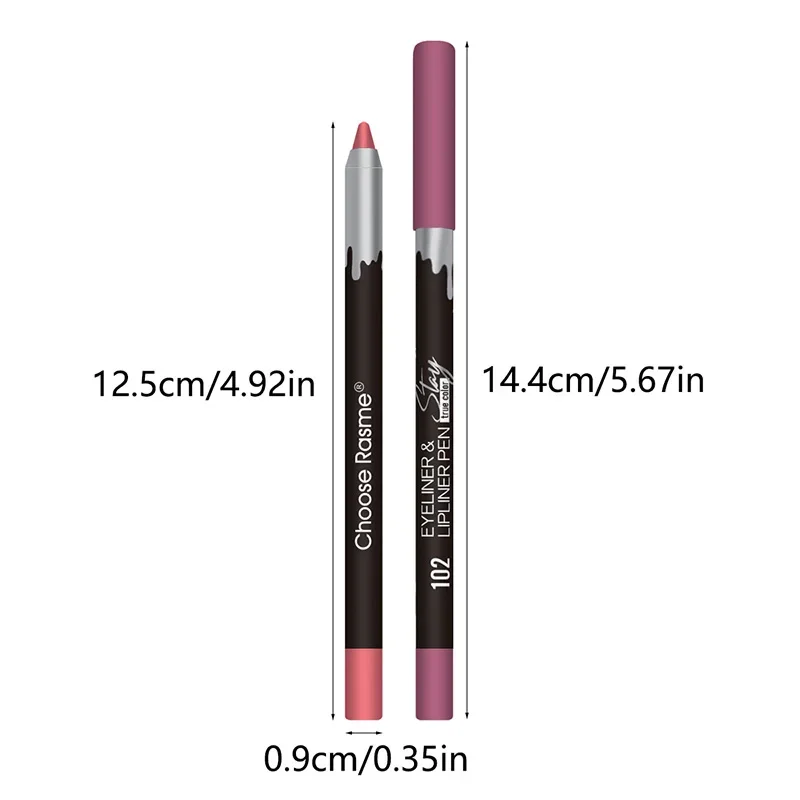 Choose Rasme 12 Color Matte Lip Liner Pencil Case Waterproof Matte Hook Line Lipstick Pen Foam Pen Without Fading Lip Line 6