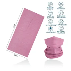 Pink Quick - Dry Seamless Bandana - 25X50cm (PC007)
