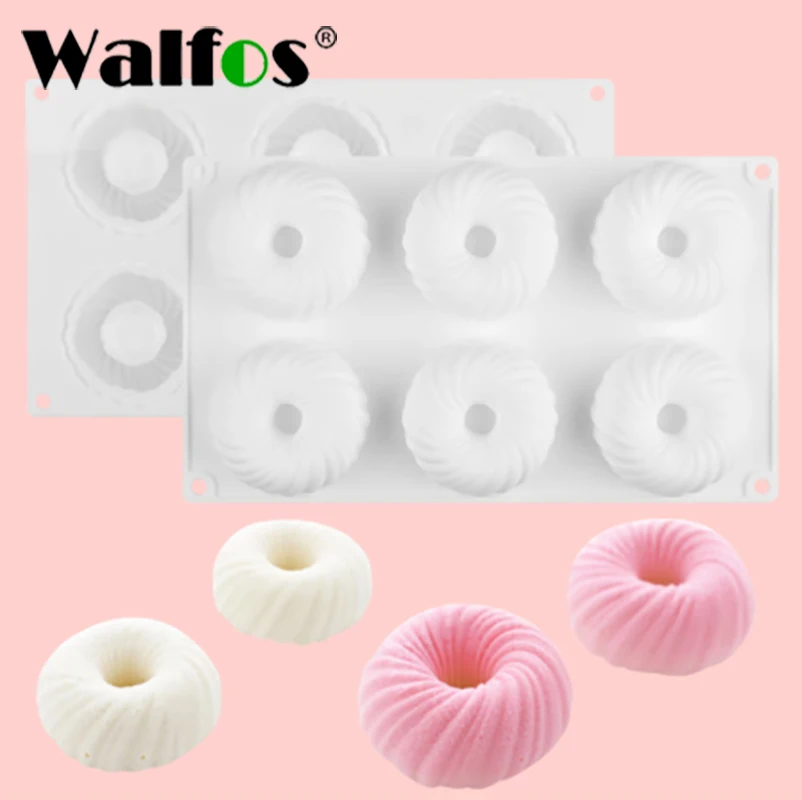 

WALFOS Silicone Cake Mold Donut Maker Baking Pan Non Stick Bakeware Cake Decorating Tools Pudding Jelly Chocolate Fondant Mould