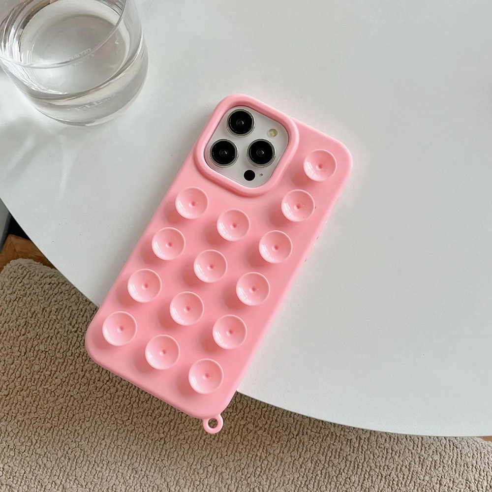 Shockproof Anti-Slip Silicone Phone Case with Suction Cup Design