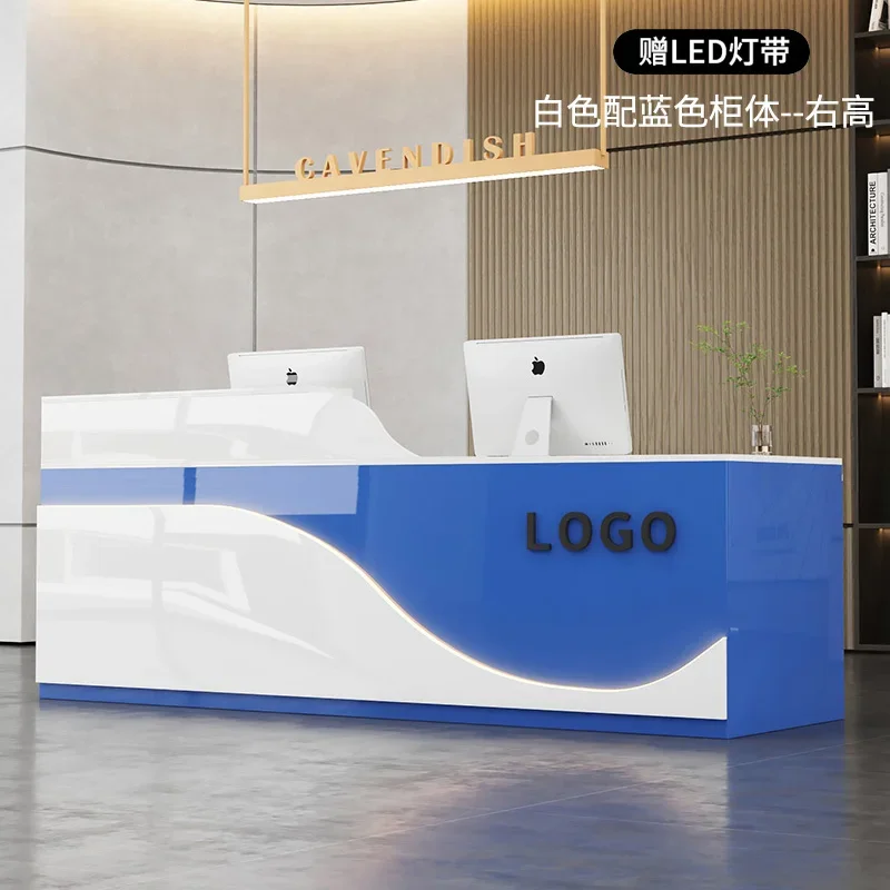 Design Nordic Reception Desks Stylish Light Office Front Reception Desks Beauty Salon Commercial Furniture New