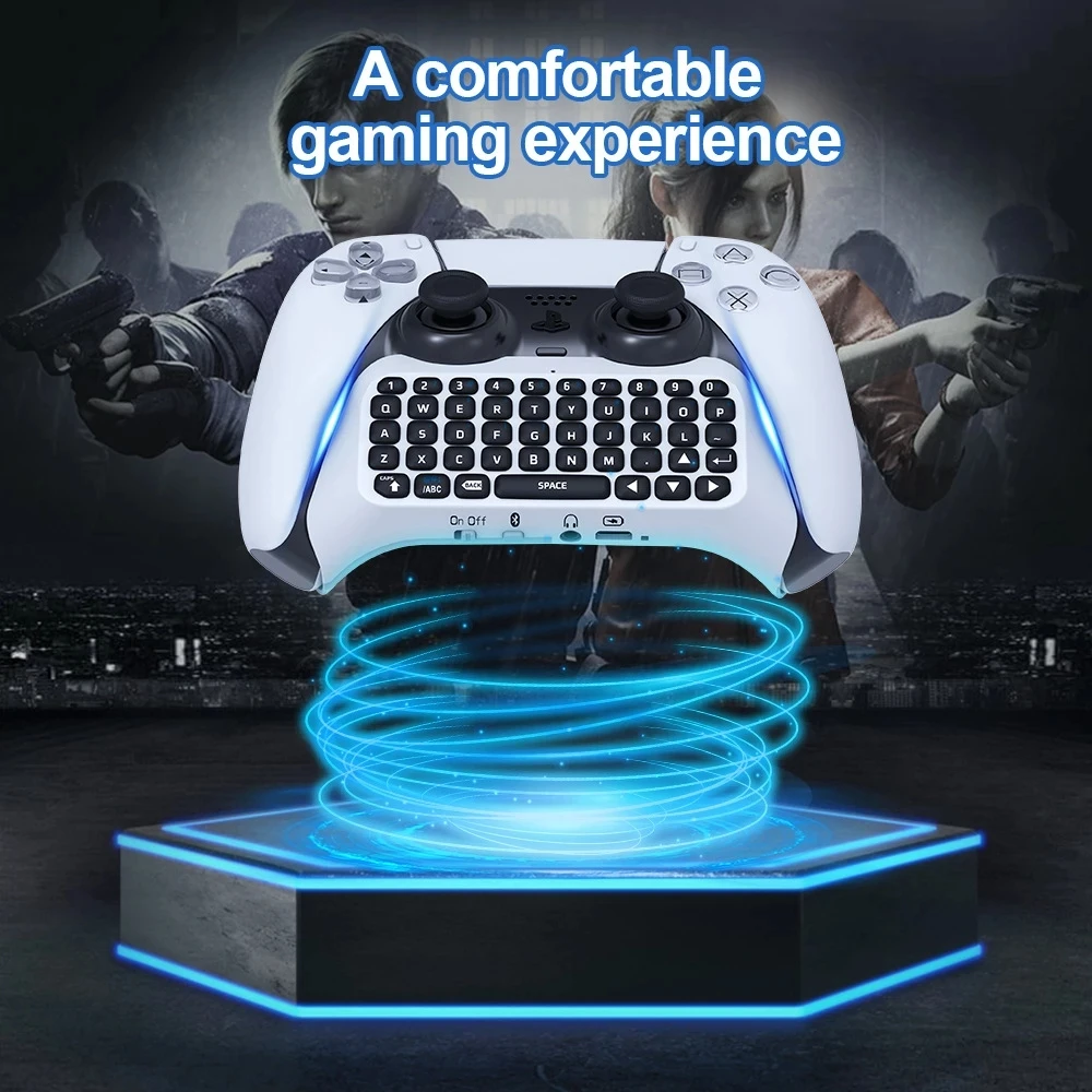 Ps5 Handle Wireless Bluetooth 3.0 External Keyboard With Built-in Speaker For Voice Chat Input